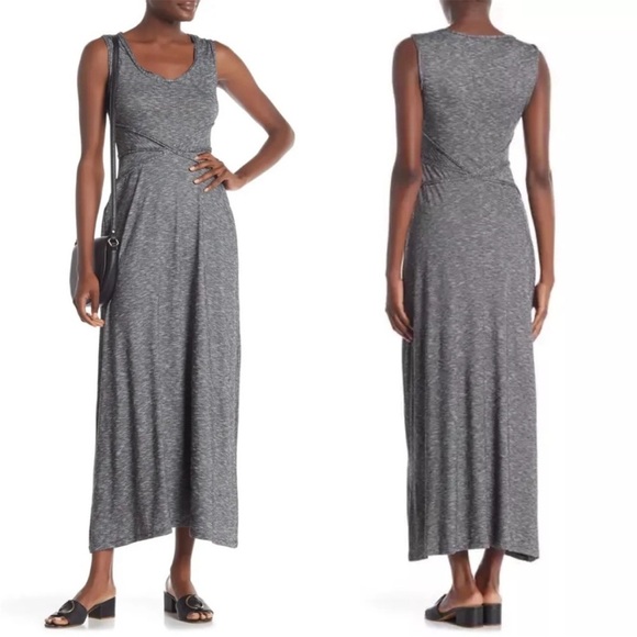 MAX STUDIO Striped Jersey Maxi Dress Size Medium - Picture 8 of 8